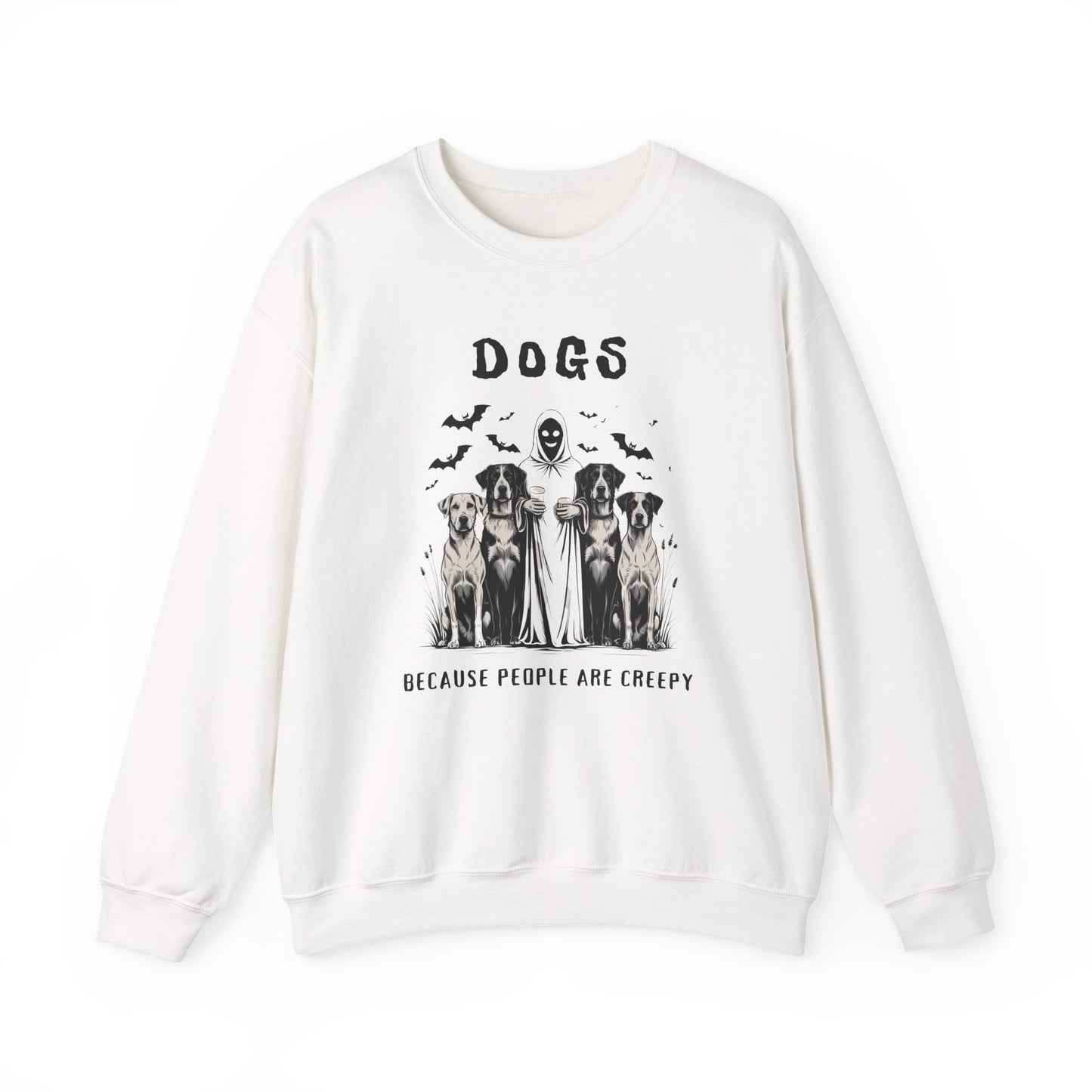 Halloween Dog Lover Crewneck Sweatshirt, Cozy Pet Lover Gift, Unisex Vintage Sweatshirt, Spooky Halloween Apparel, Funny Dog Sweatshirt
