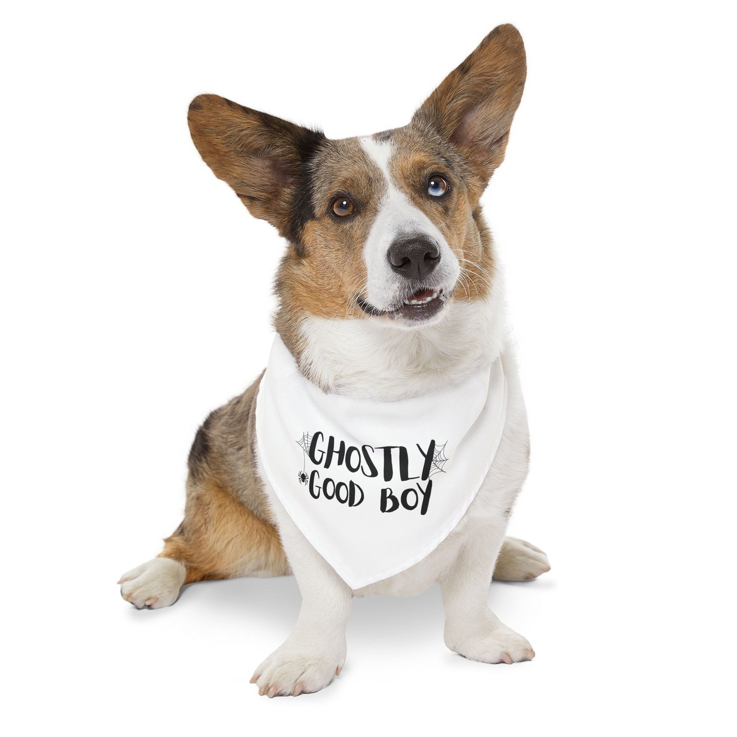 Ghostly Good Boy Pet Bandana Collar | Halloween Pet Accessory, Cute Dog Apparel, Holiday Dog Bandana, Spooky Pet Gear, Costume Accessory