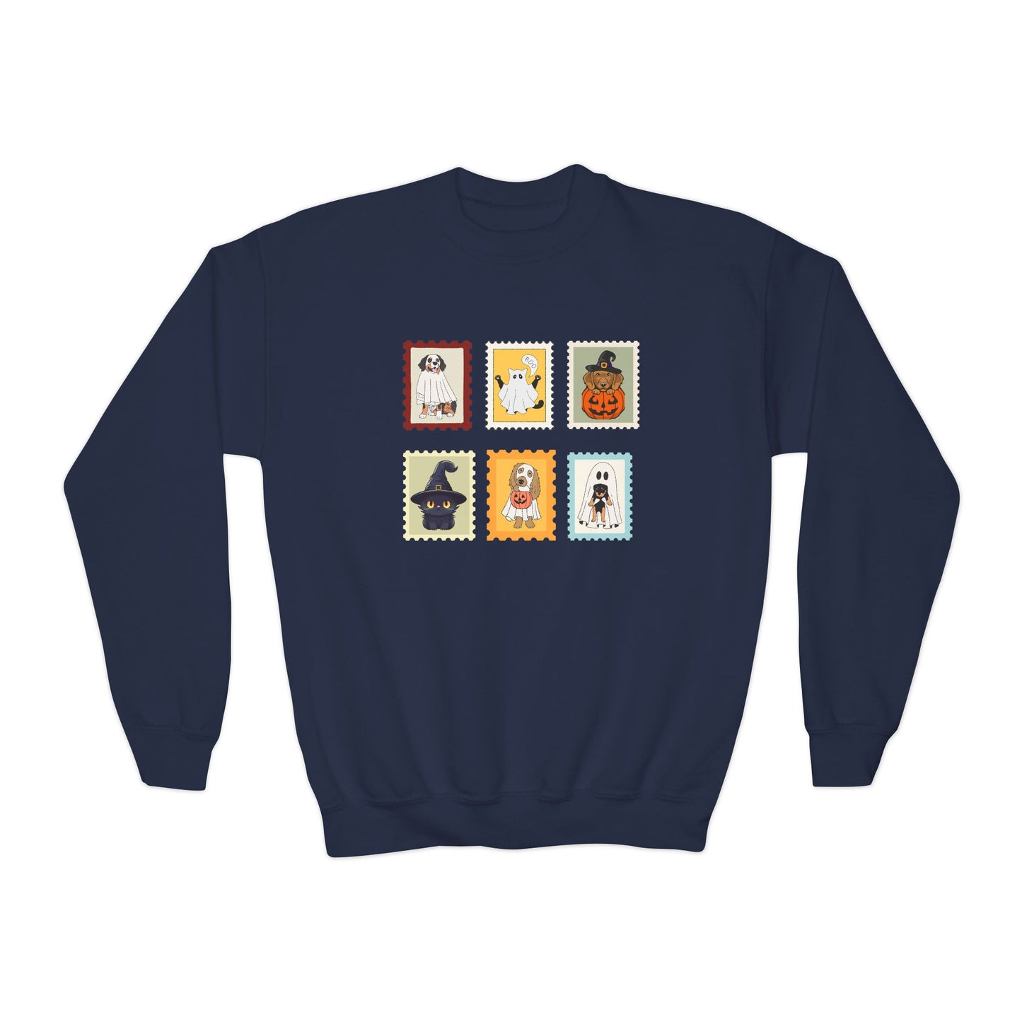Cute Dog-Themed Youth Sweatshirt - Halloween Costume, Kids Fall Apparel, Cozy Gift, Birthday Present, Pet Lover Merchandise
