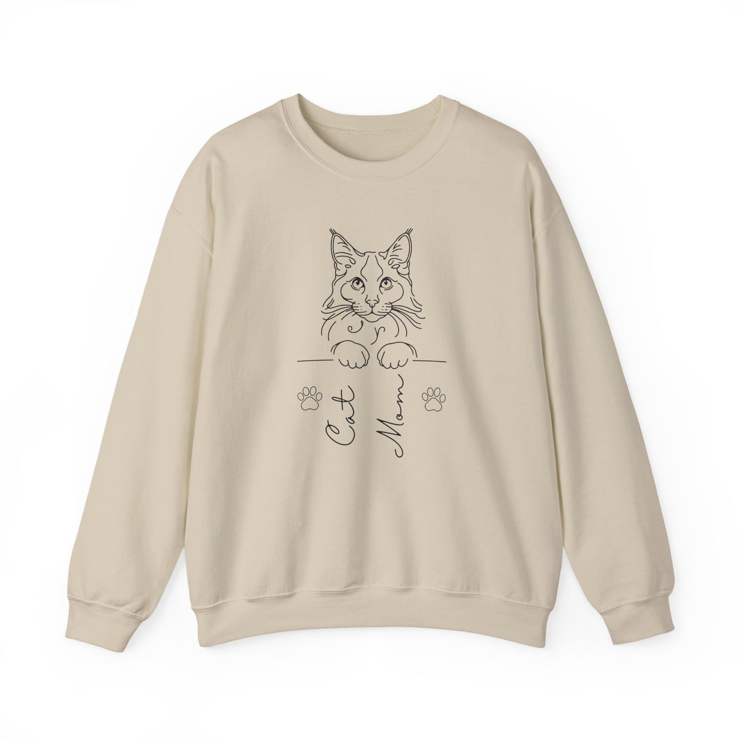 Cat Mom Unisex Sweatshirt, Cozy Gift for Cat Lovers, Cute Cat Apparel, Casual Wear, Pet Mom Gift, Cat Owner Sweatshirt