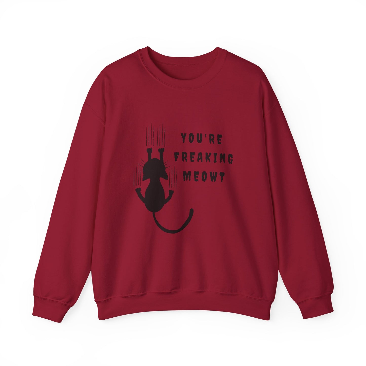 Cat Lover's Crewneck Sweatshirt, You're Freaking Meow Gift, Funny Pet Owner Apparel, Cozy Unisex Sweatshirt, Perfect for Cat Lovers, [...]