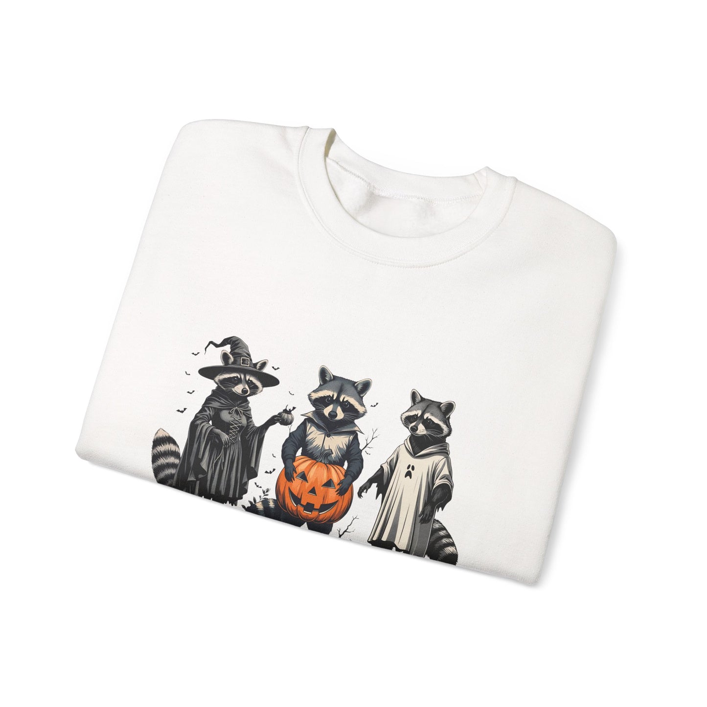 Halloween Raccoons Sweatshirt, Halloween Gift, Funny Raccoon Sweatshirt, Unisex Heavy Blend™ Crewneck Sweatshirt