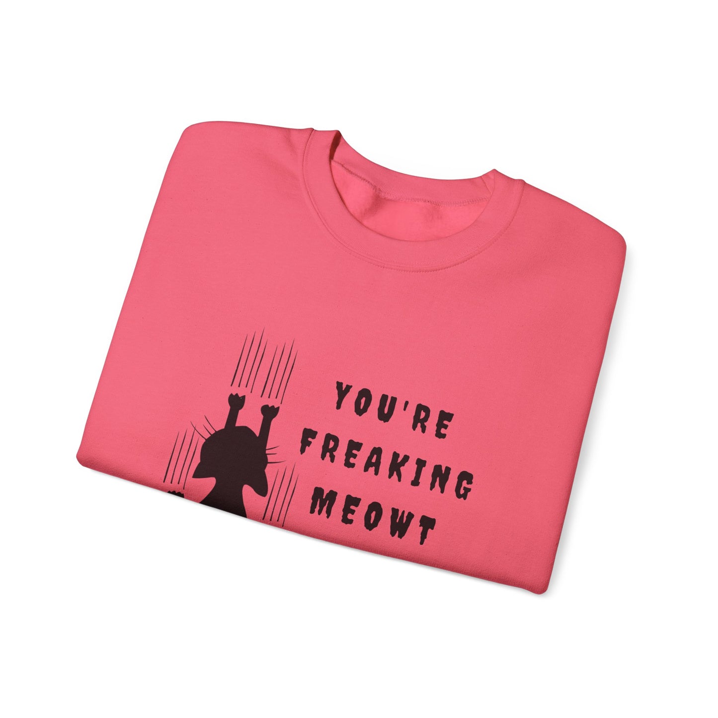 Cat Lover's Crewneck Sweatshirt, You're Freaking Meow Gift, Funny Pet Owner Apparel, Cozy Unisex Sweatshirt, Perfect for Cat Lovers, [...]