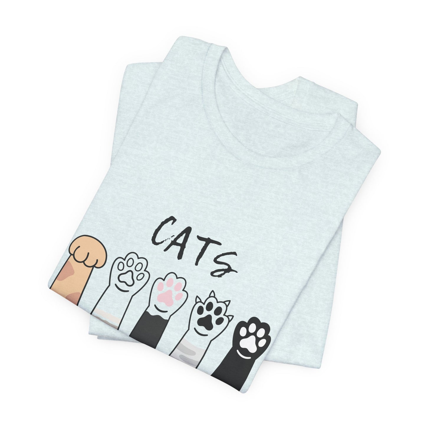 Funny Cat Lovers Tee - 'Cats Because People Suck' - Gift for Pet Owners, Cat Mom Shirt, Animal Lover Top, Humorous T-Shirt, Casual Wear