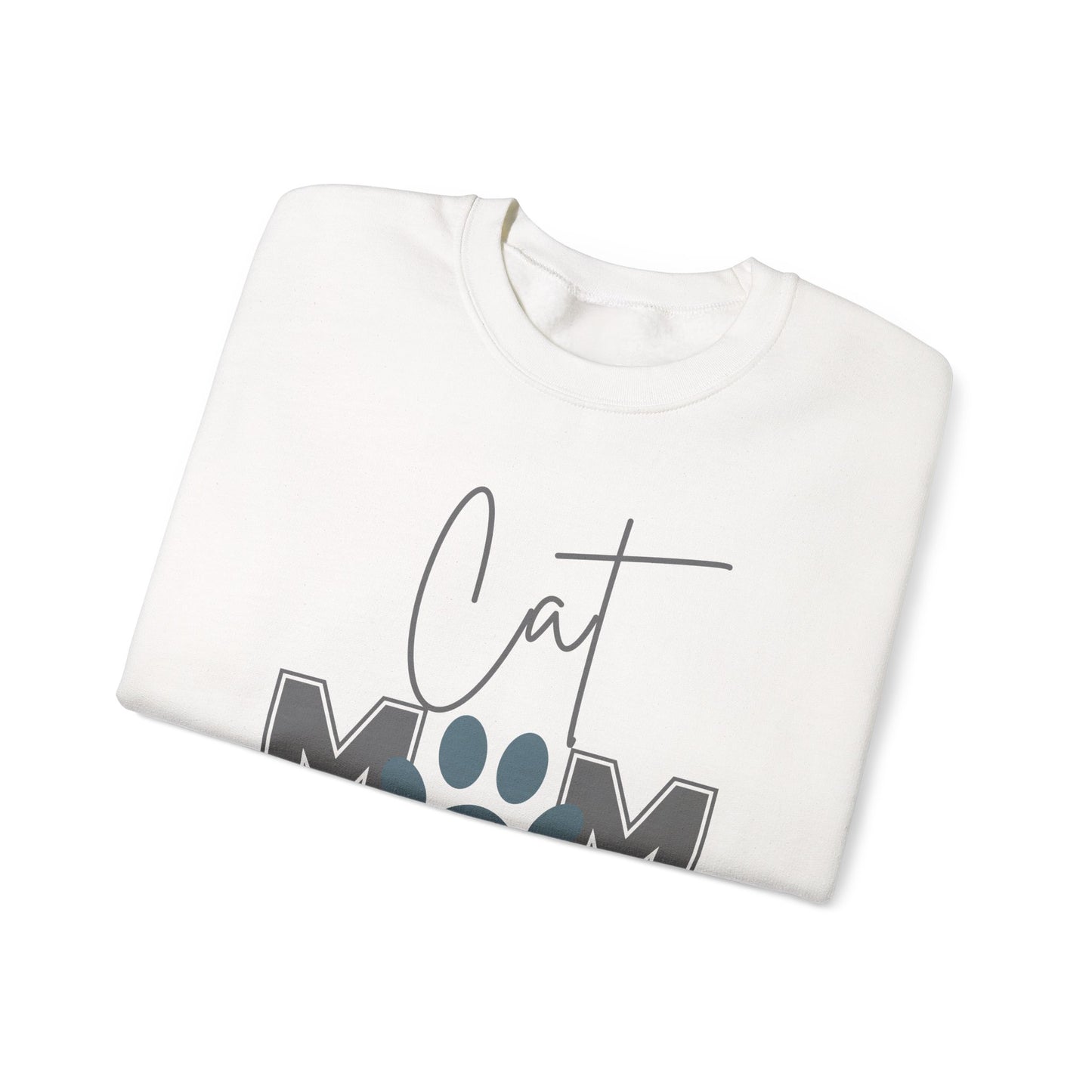 Cat Mom Crewneck Sweatshirt, Cozy Cat Lover Gift, Mother's Day Sweatshirt, Animal Lover Apparel, Funny Cat Sweatshirt, Pet Parent Fashion