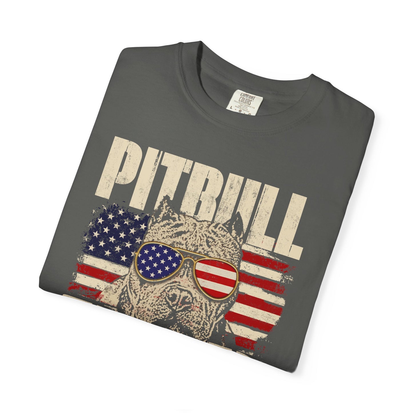 Patriotic Pitbull Dad T-Shirt - Comfortable Unisex Tee for Dog Lovers, Father's Day Gift, American Pride Apparel, Casual Wear