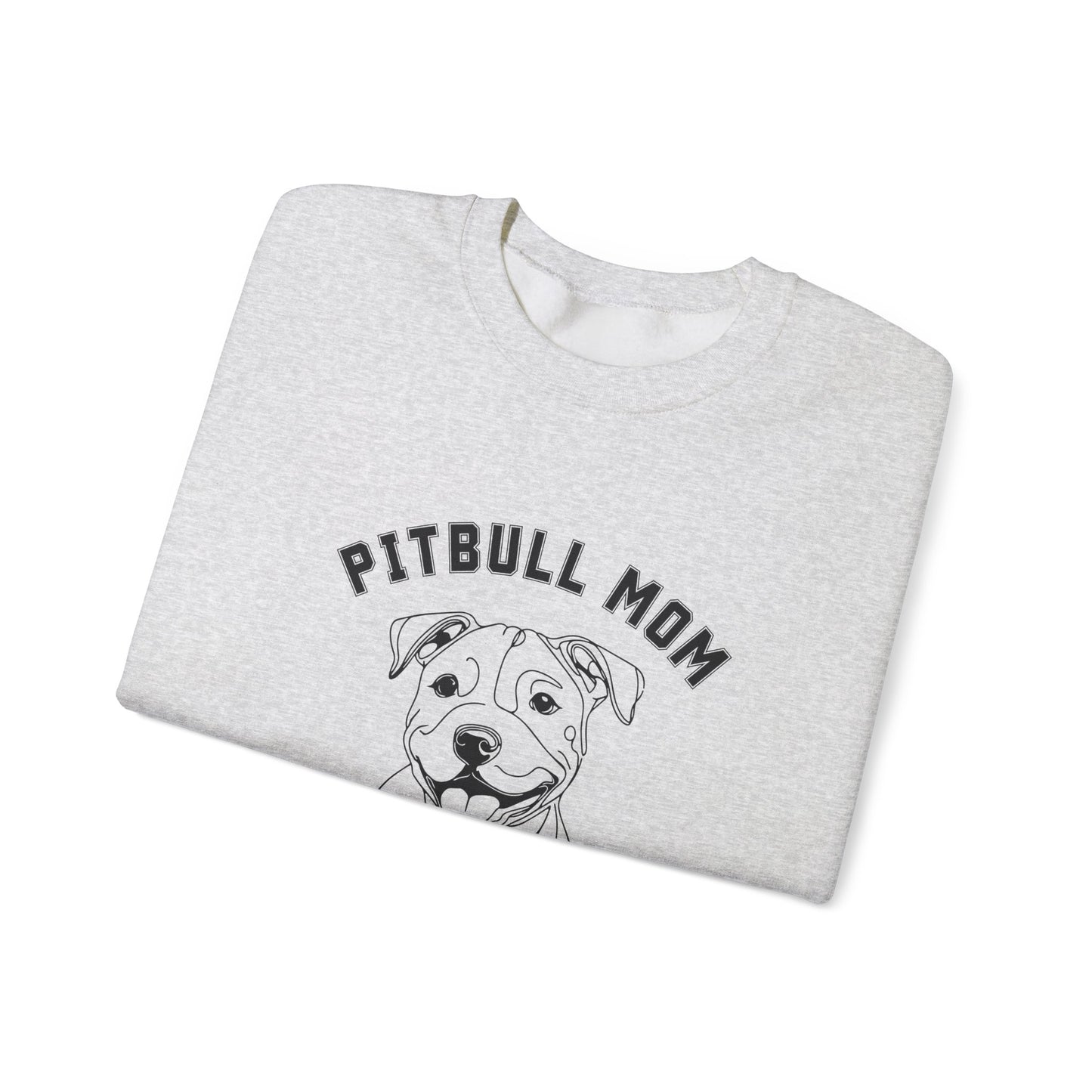 Proud Pitbull Mama Sweatshirt, Dog Lover Gift, Cozy Crewneck, Pet Parent Style, Animal Rescue Support, Perfect for Dog Moms