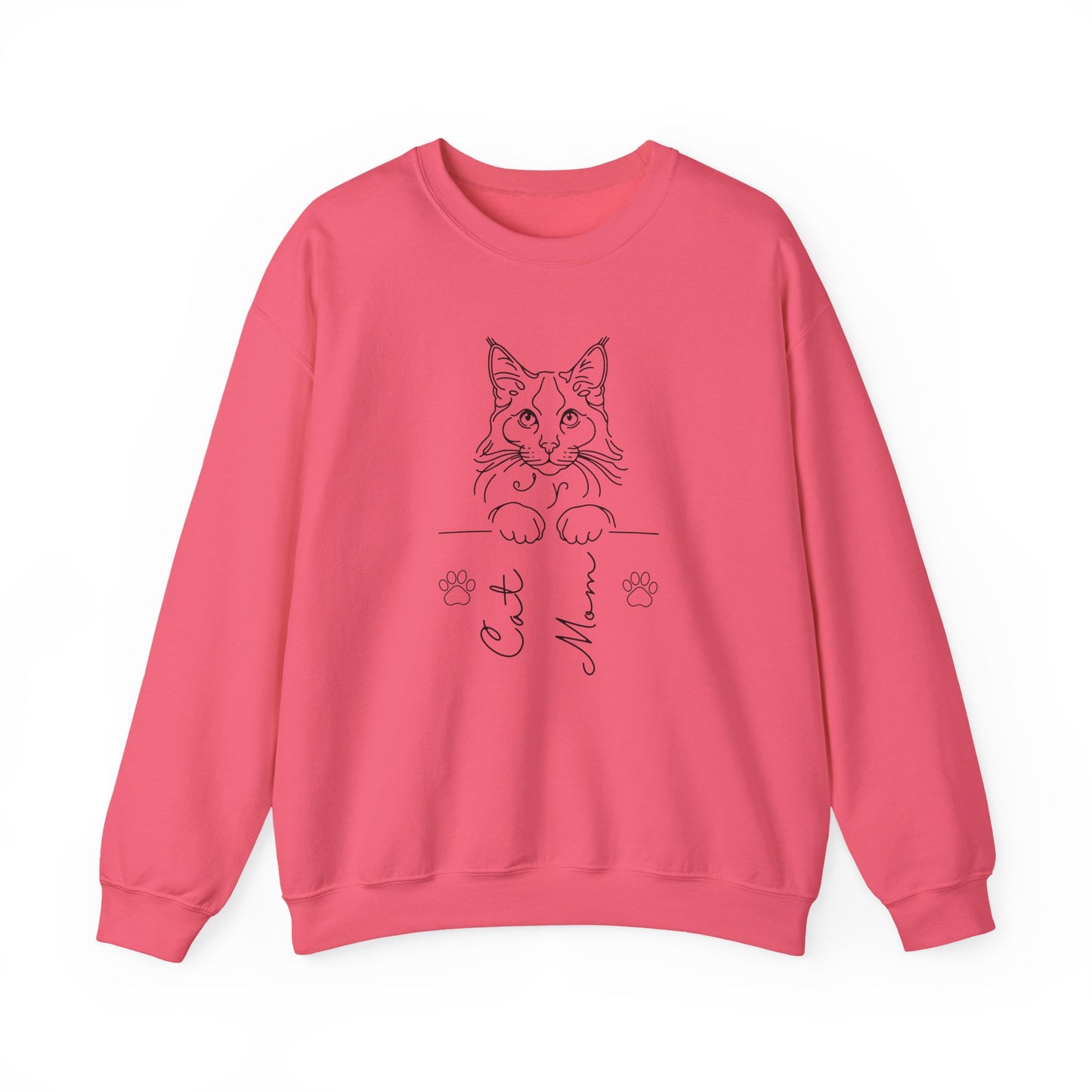 Cat Mom Unisex Sweatshirt, Cozy Gift for Cat Lovers, Cute Cat Apparel, Casual Wear, Pet Mom Gift, Cat Owner Sweatshirt