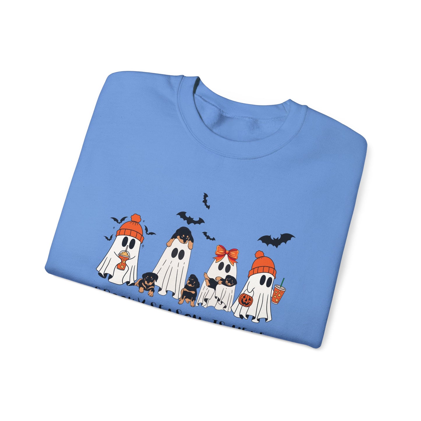 Spooky Ghost Crewneck Sweatshirt, Halloween Sweatshirt, Unisex Pullover, Cute Fall Fashion, Cozy Sweatshirt for Fall