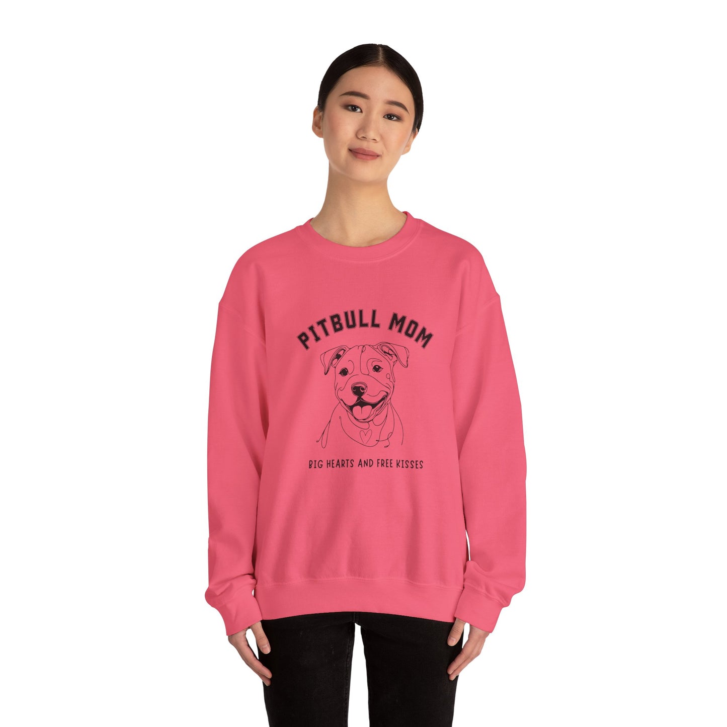 Proud Pitbull Mama Sweatshirt, Dog Lover Gift, Cozy Crewneck, Pet Parent Style, Animal Rescue Support, Perfect for Dog Moms