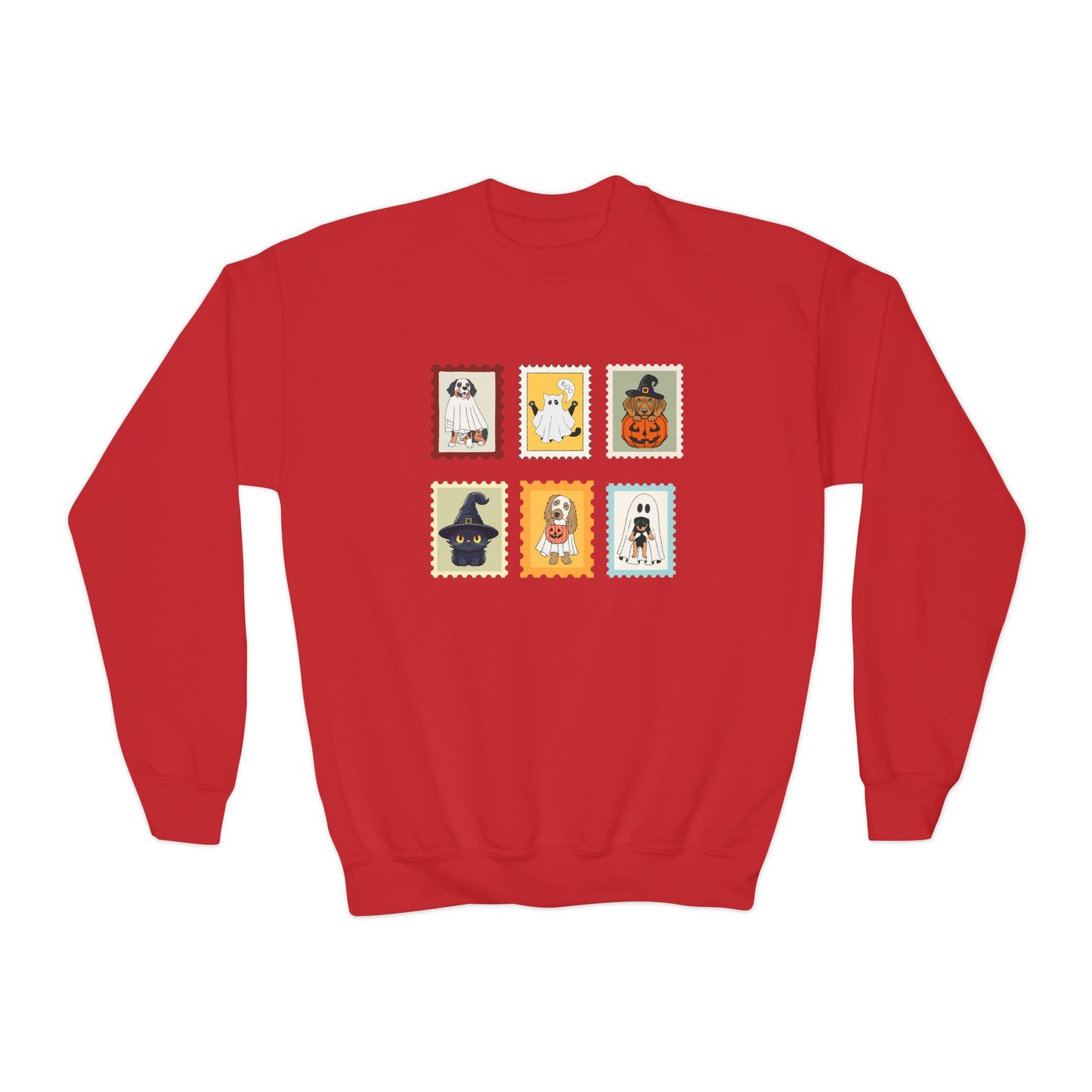 Cute Dog-Themed Youth Sweatshirt - Halloween Costume, Kids Fall Apparel, Cozy Gift, Birthday Present, Pet Lover Merchandise