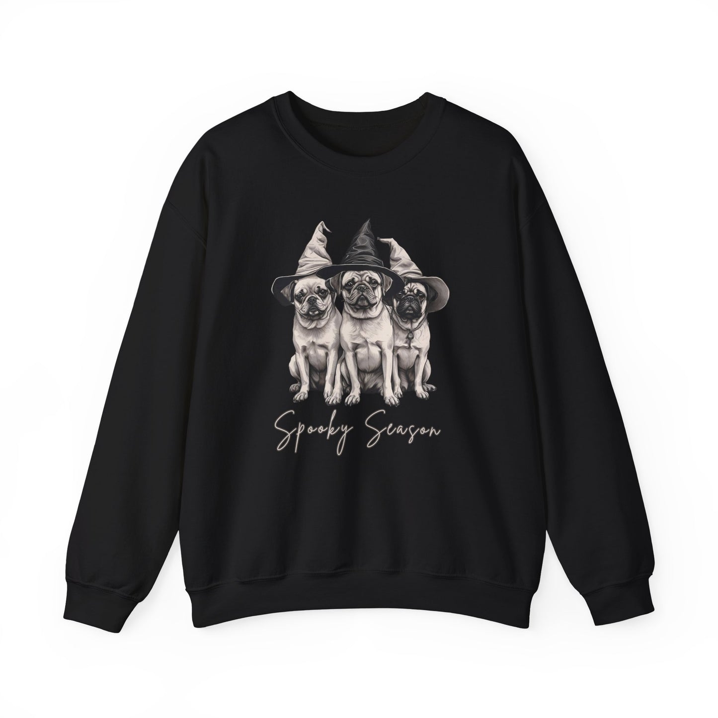 Spooky Season Dog Sweatshirt | Pug Lovers Gift, Halloween Apparel, Cozy Crewneck, Pet Owner Style, Fall Fashion