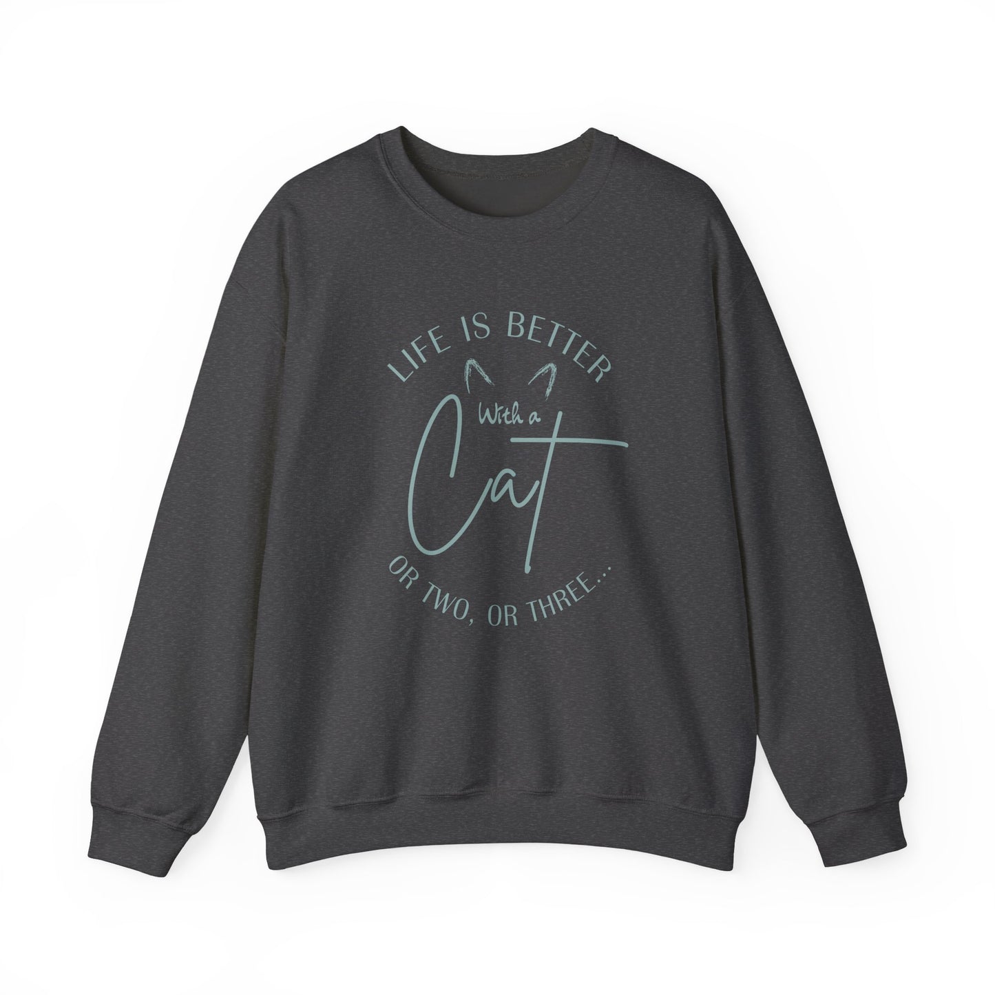 "Life is Better with a Cat" Unisex Crewneck Sweatshirt - Cozy Cat Lover Gift, Cute Casual Wear, Gift for Cat Owners, Adoption [...]