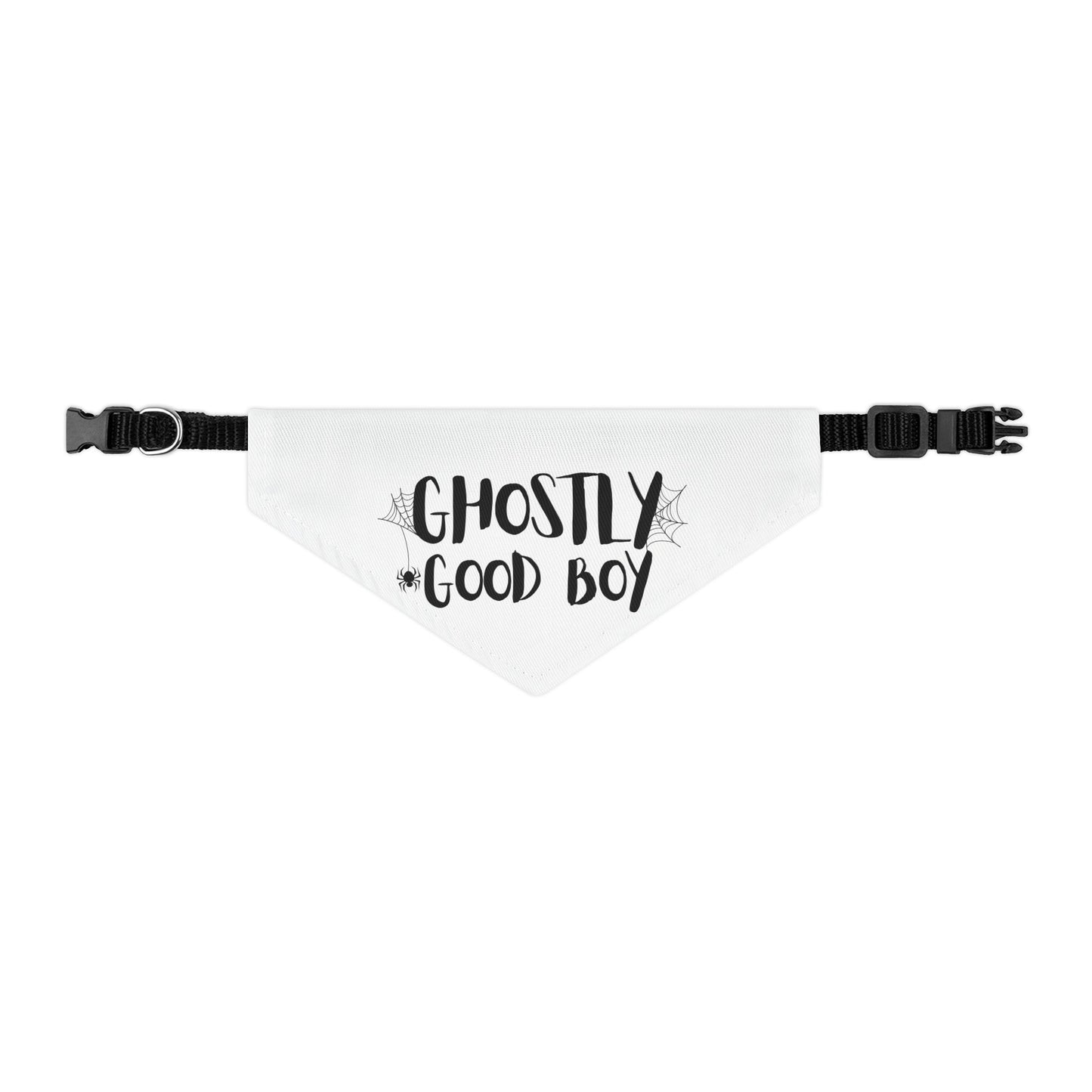 Ghostly Good Boy Pet Bandana Collar | Halloween Pet Accessory, Cute Dog Apparel, Holiday Dog Bandana, Spooky Pet Gear, Costume Accessory