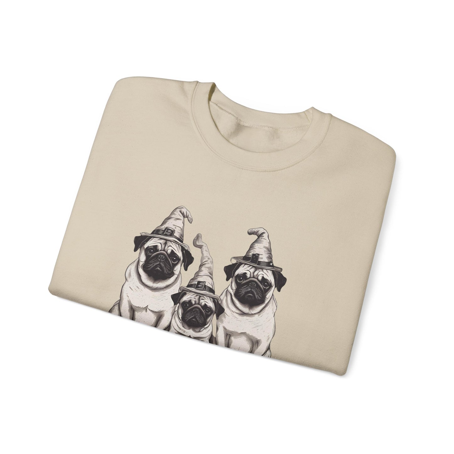 Spooky Pug Sweatshirt, Cozy Fall Apparel, Halloween Gift, Unisex Crewneck, Pet Lover Sweater, Pumpkin Spice Vibes