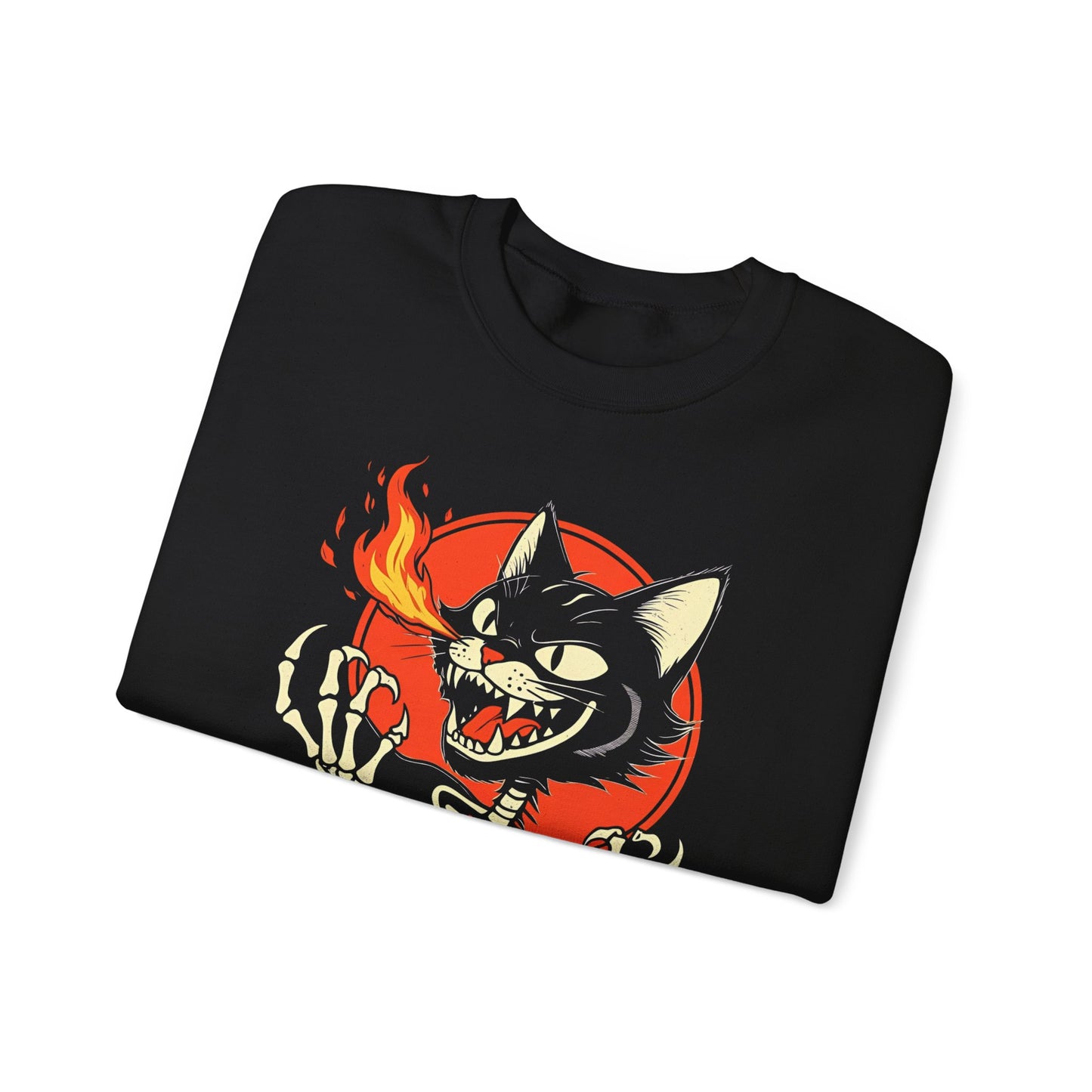 Osaka Cat Graphic Crewneck Sweatshirt, Funny Sweatshirt, Unisex, Halloween Apparel, Gift for Cat Lovers, Streetwear