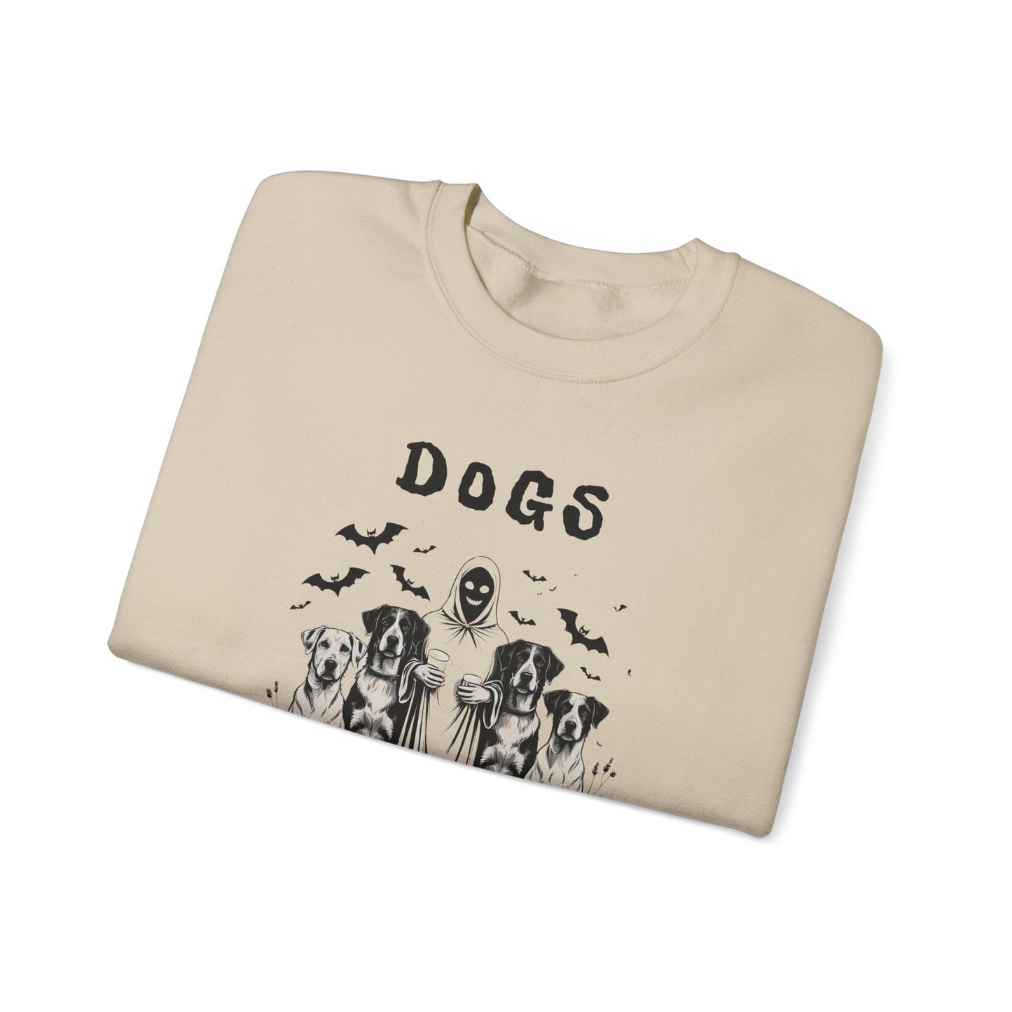 Halloween Dog Lover Crewneck Sweatshirt, Cozy Pet Lover Gift, Unisex Vintage Sweatshirt, Spooky Halloween Apparel, Funny Dog Sweatshirt