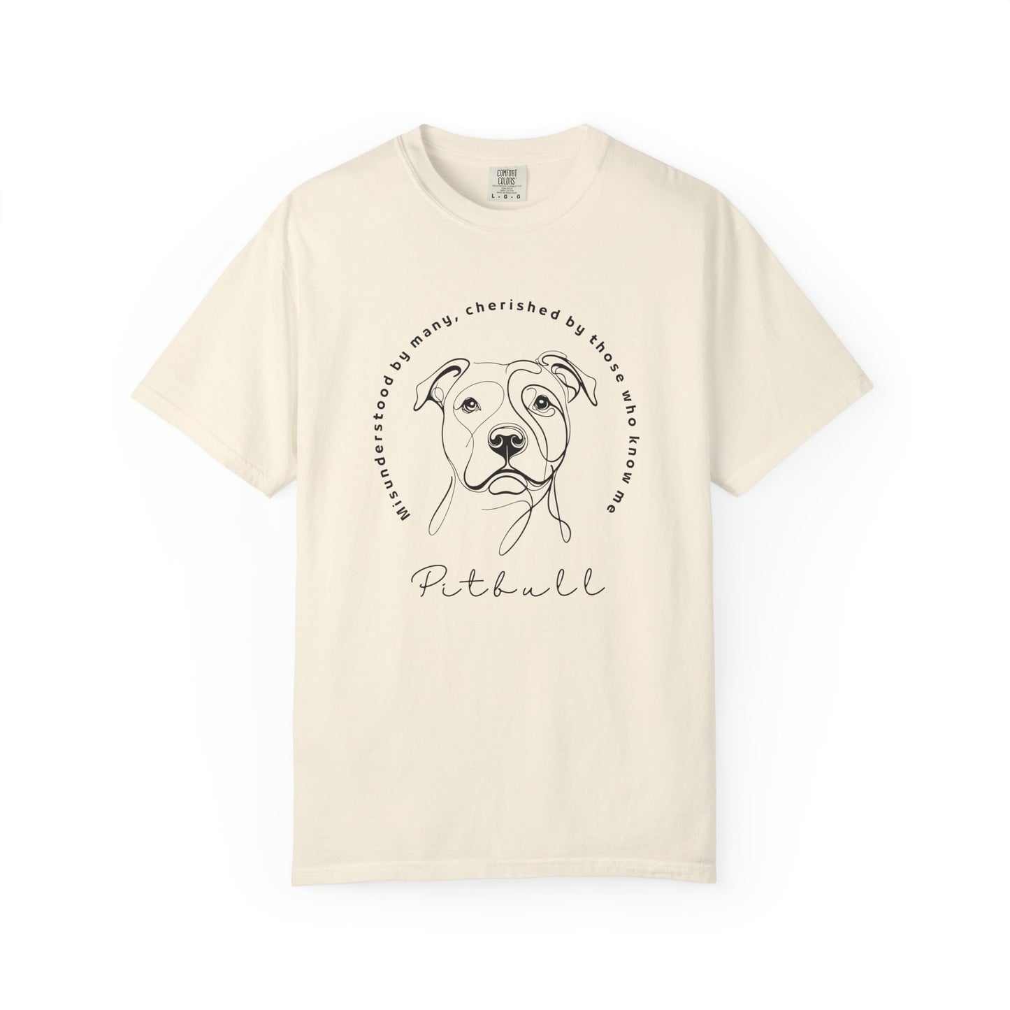 Pitbull Lover Unisex T-Shirt - Garment-Dyed Pet Shirt, Animal Lover Gift, Casual Tee, Dog Enthusiast Apparel, Cute Pet Shirt