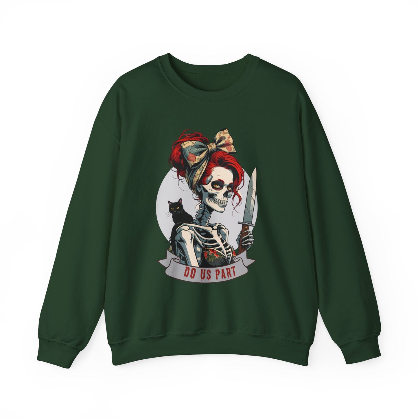 Gothic Skeleton Bride Sweatshirt, Halloween Apparel, Cozy Crewneck, Spooky Gift, Alternative Fashion, Fun Wedding Gift