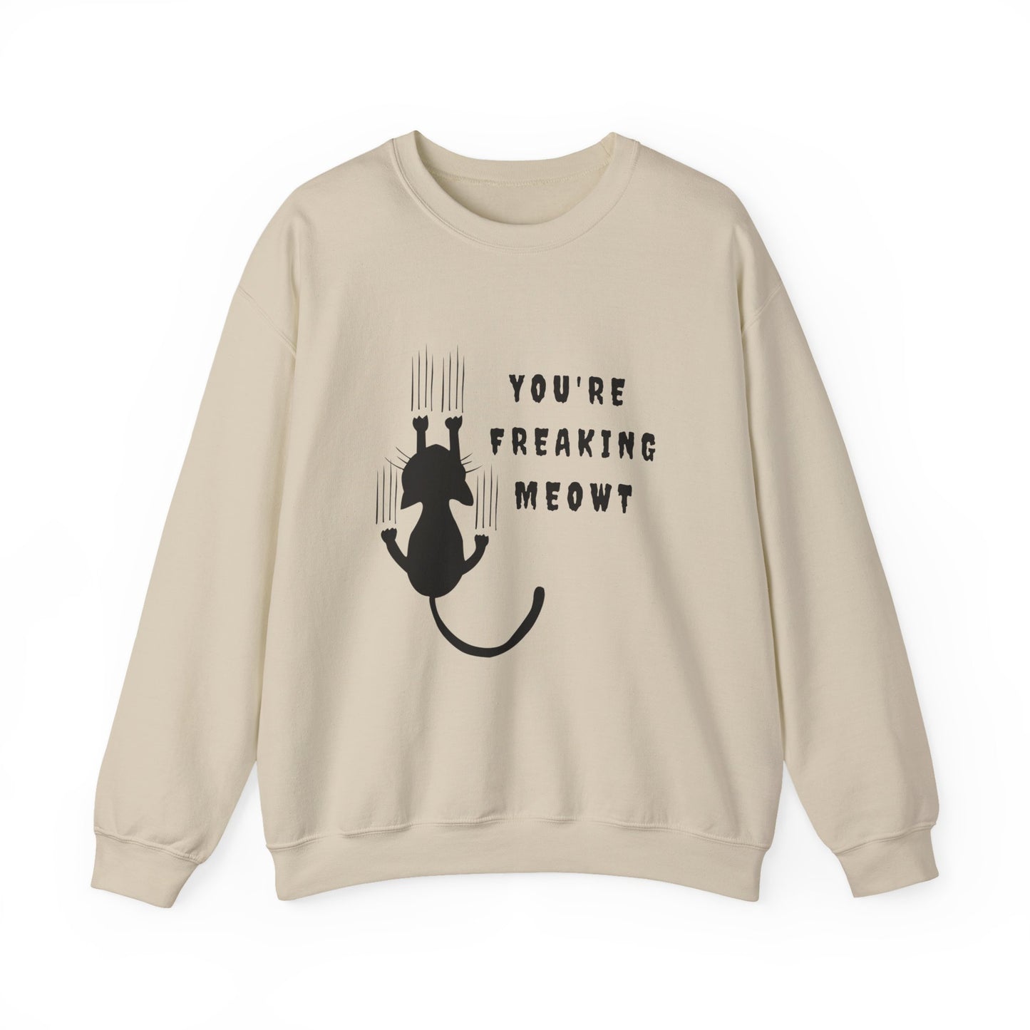 Cat Lover's Crewneck Sweatshirt, You're Freaking Meow Gift, Funny Pet Owner Apparel, Cozy Unisex Sweatshirt, Perfect for Cat Lovers, [...]