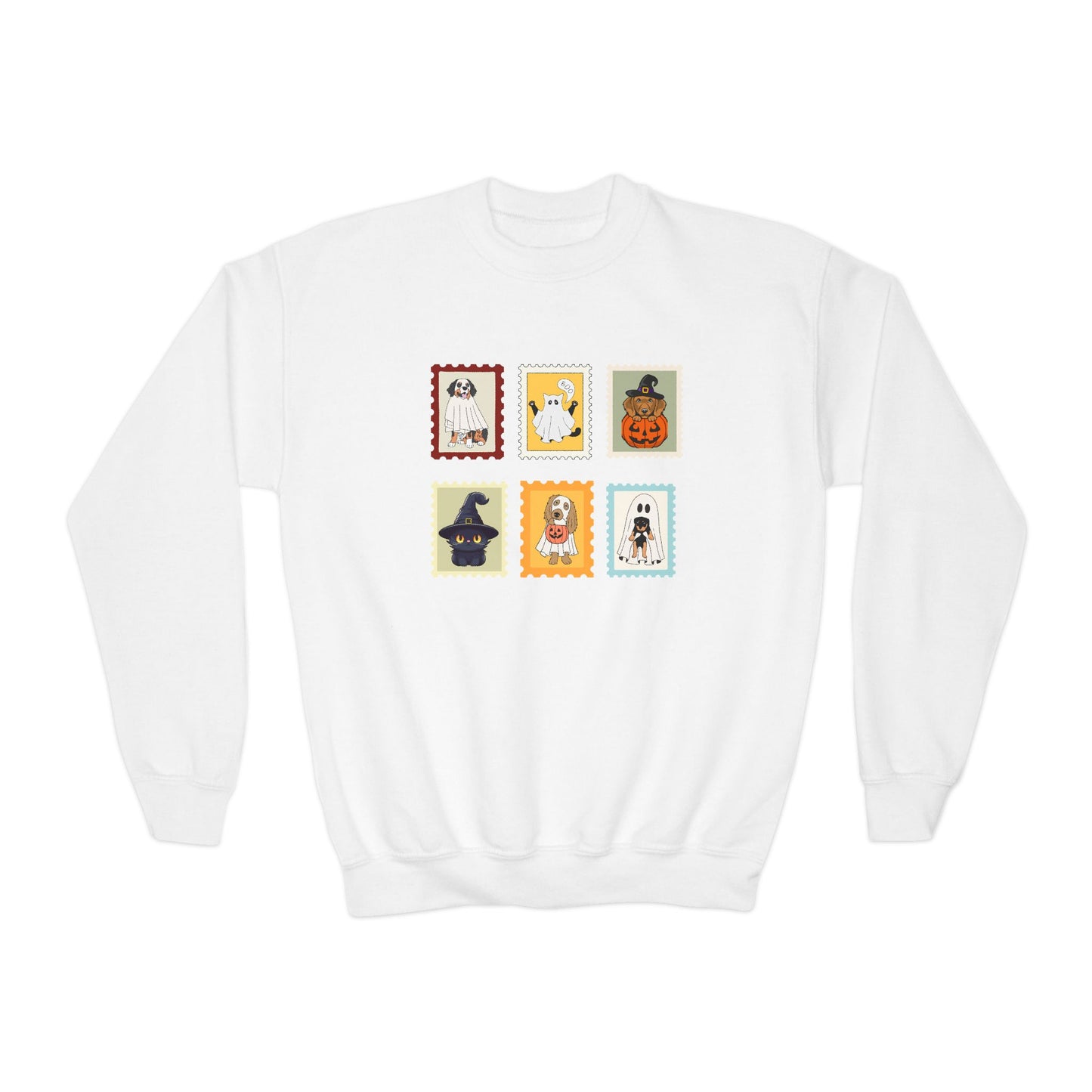 Cute Dog-Themed Youth Sweatshirt - Halloween Costume, Kids Fall Apparel, Cozy Gift, Birthday Present, Pet Lover Merchandise