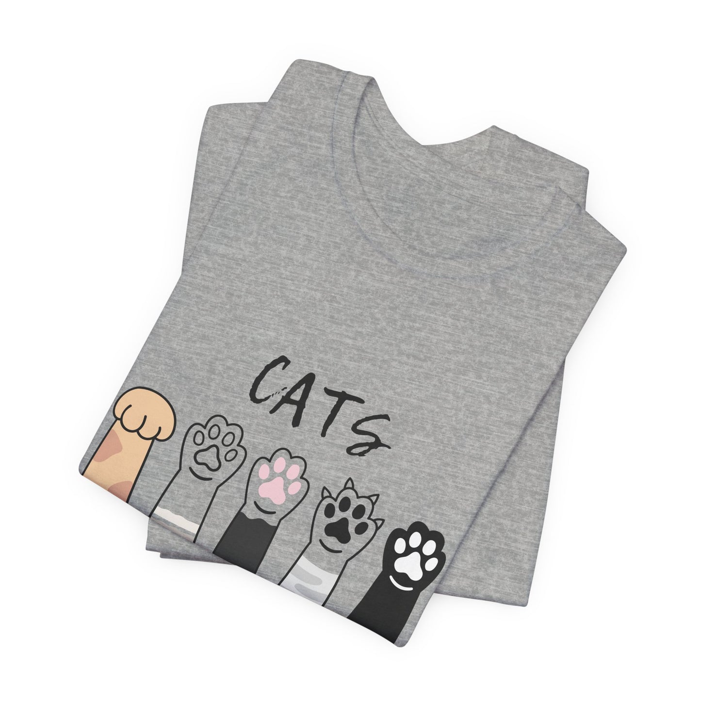Funny Cat Lovers Tee - 'Cats Because People Suck' - Gift for Pet Owners, Cat Mom Shirt, Animal Lover Top, Humorous T-Shirt, Casual Wear