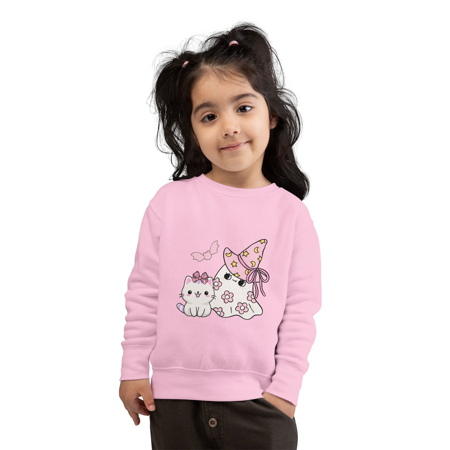 Magical Cat Toddler Sweatshirt, Cute Kids Apparel, Gift for Birthdays, Halloween, Cozy Sweater for Little Ones, Adorable Toddler Outfit
