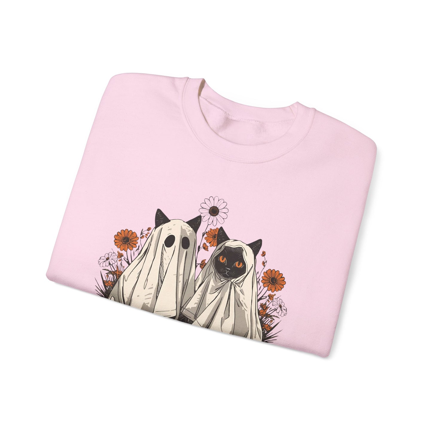 Spooky Cat Crewneck Sweatshirt - You're Creeping Meowt, Halloween Sweatshirt, Cozy Unisex Sweater, Gift for Cat Lovers, Fall Fashion