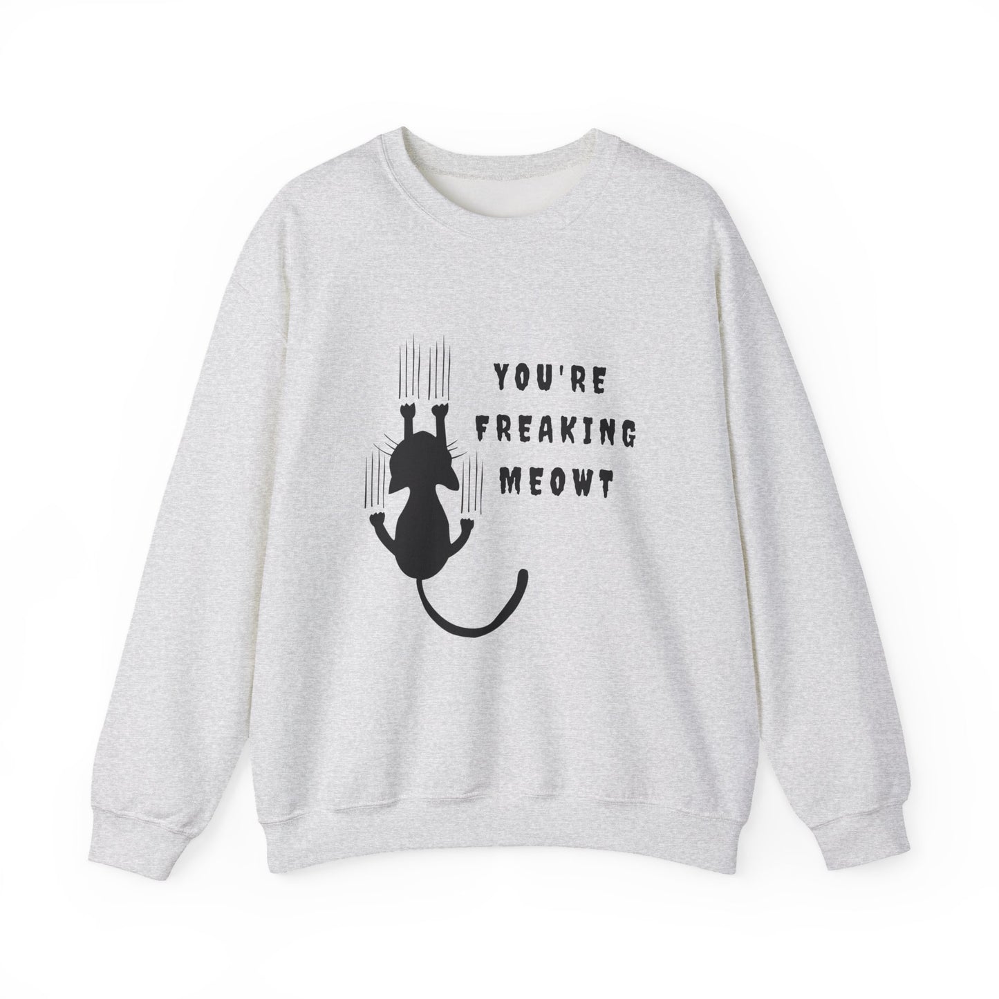 Cat Lover's Crewneck Sweatshirt, You're Freaking Meow Gift, Funny Pet Owner Apparel, Cozy Unisex Sweatshirt, Perfect for Cat Lovers, [...]