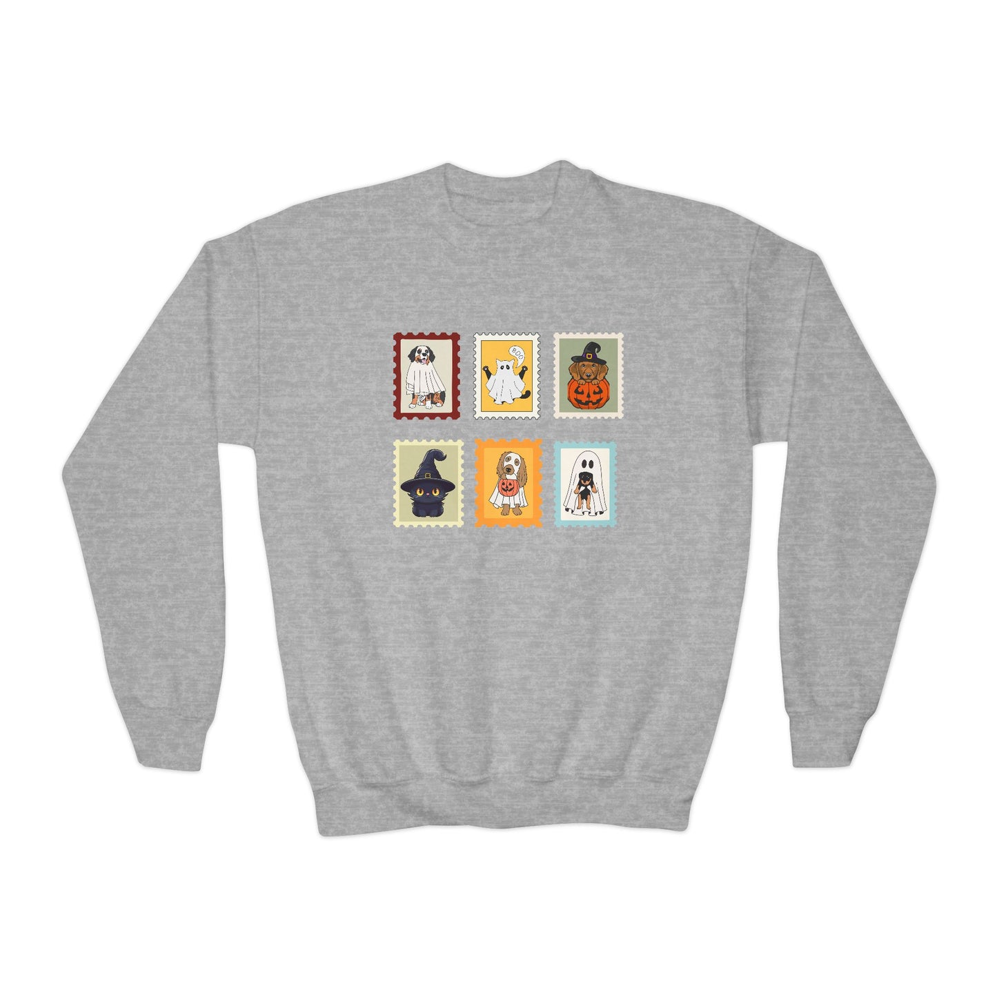 Cute Dog-Themed Youth Sweatshirt - Halloween Costume, Kids Fall Apparel, Cozy Gift, Birthday Present, Pet Lover Merchandise