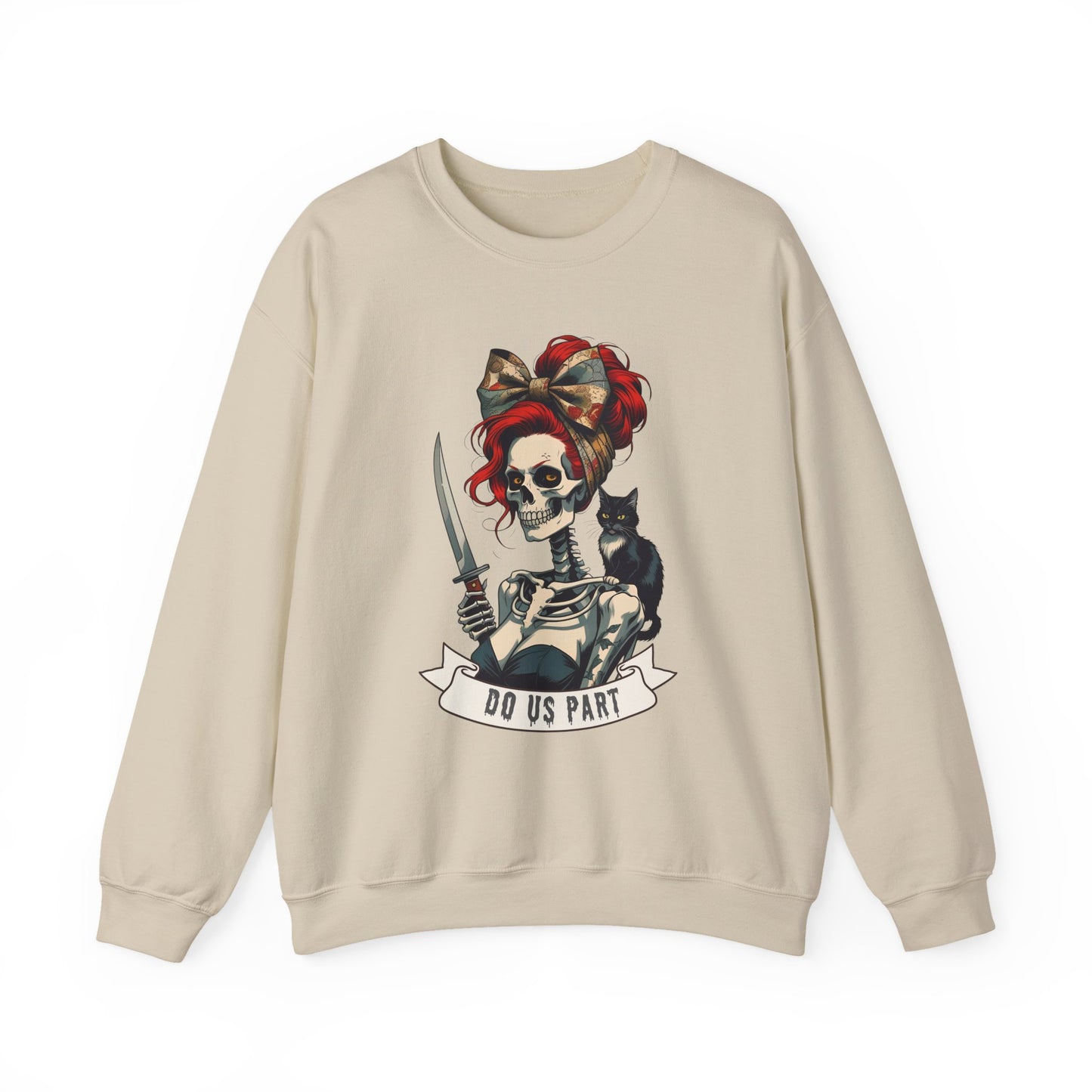 Gothic Bride Sweatshirt, Unique Crewneck for Halloween, Casual Wear, Funny Gift for Couples, Spooky Apparel