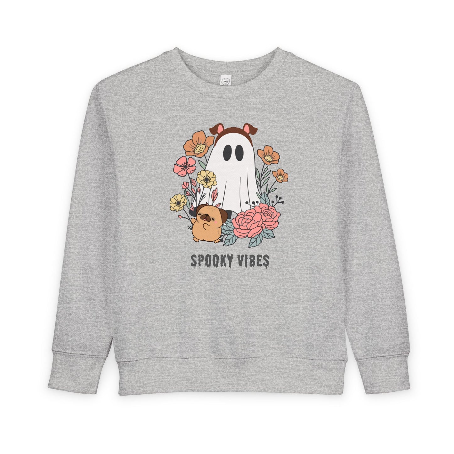 Toddler Ghost Sweatshirt, Spooky Vibes Pullover, Kids Halloween Sweatshirt, Adorable Toddler Apparel, Fall Fashion