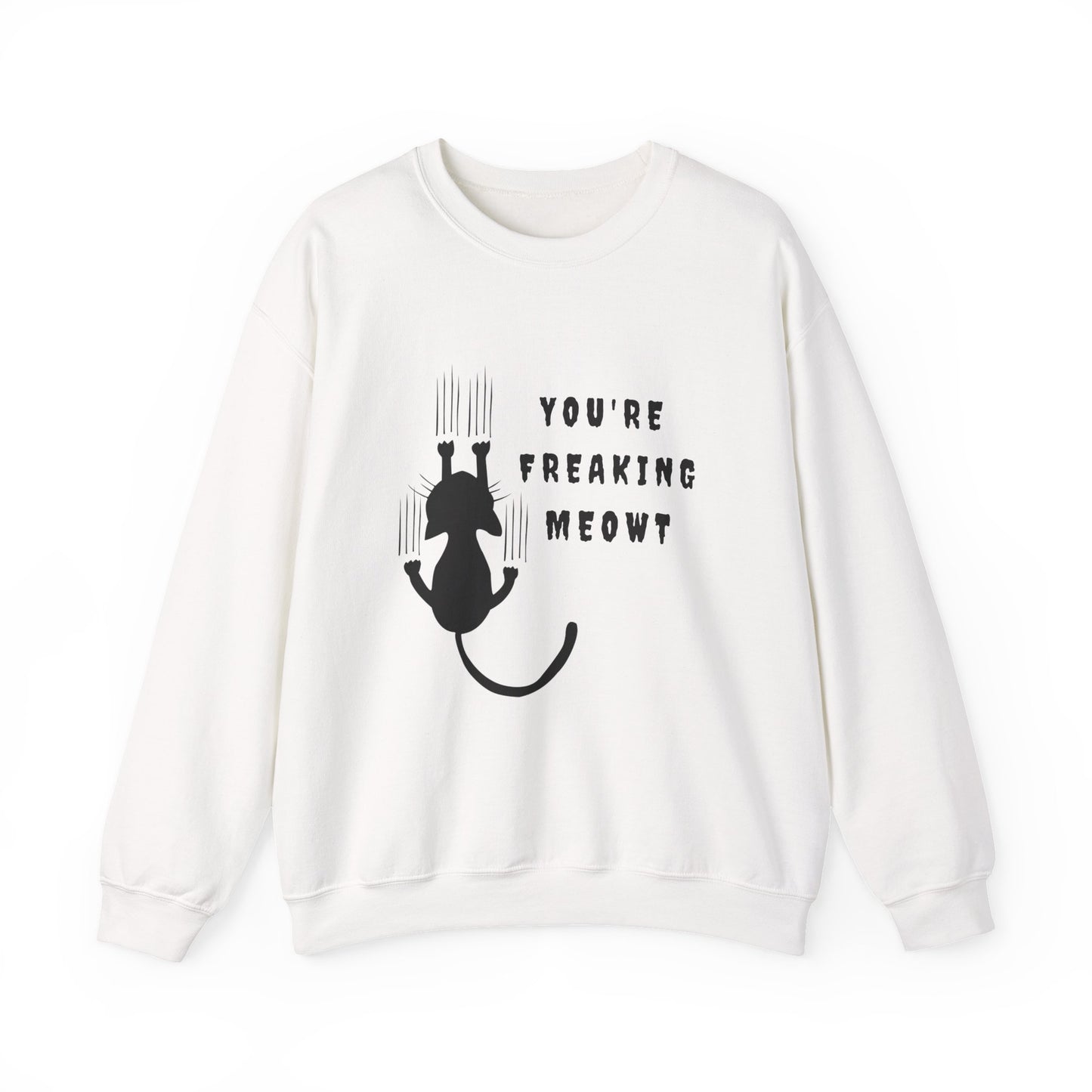 Cat Lover's Crewneck Sweatshirt, You're Freaking Meow Gift, Funny Pet Owner Apparel, Cozy Unisex Sweatshirt, Perfect for Cat Lovers, [...]