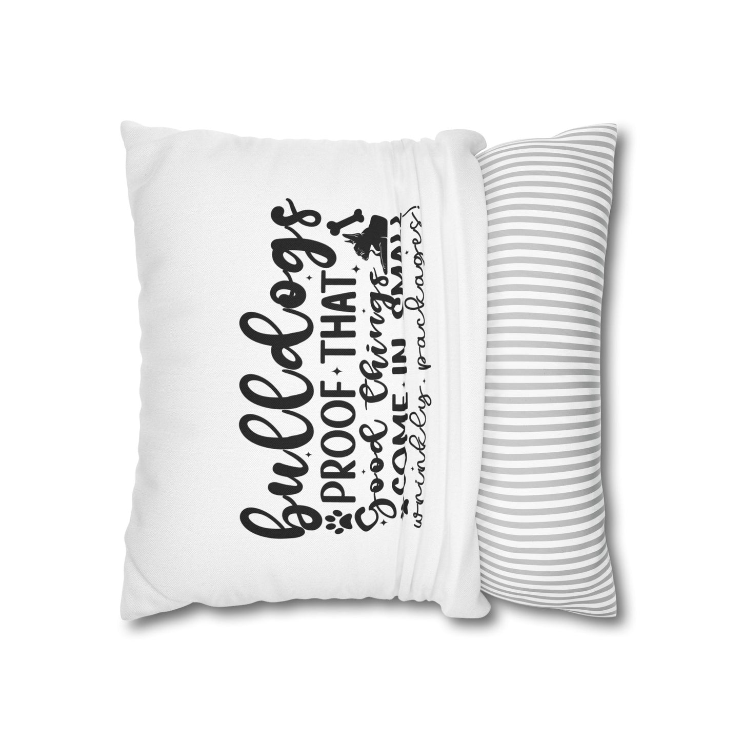 Bulldog Square Pillowcase – Cozy Pet Decor, Dog Lover Gift, Home Cushion, Pet Themed Christmas, Cute Living Room Accent