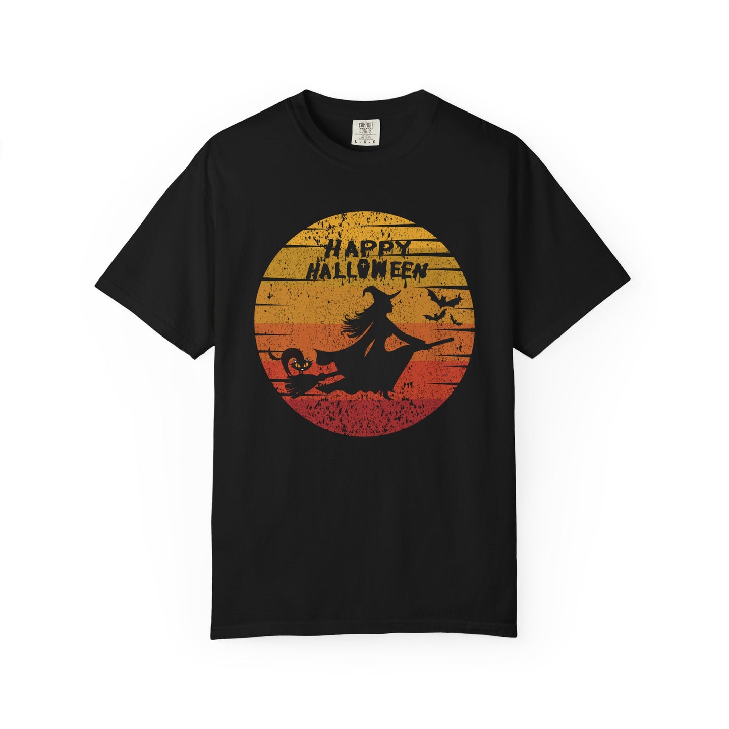 Halloween Witch Unisex Tee, Spooky Shirt,  Halloween Cat, Fall Fashion, Costume Tee, Trick or Treat, Gift for Halloween Lovers