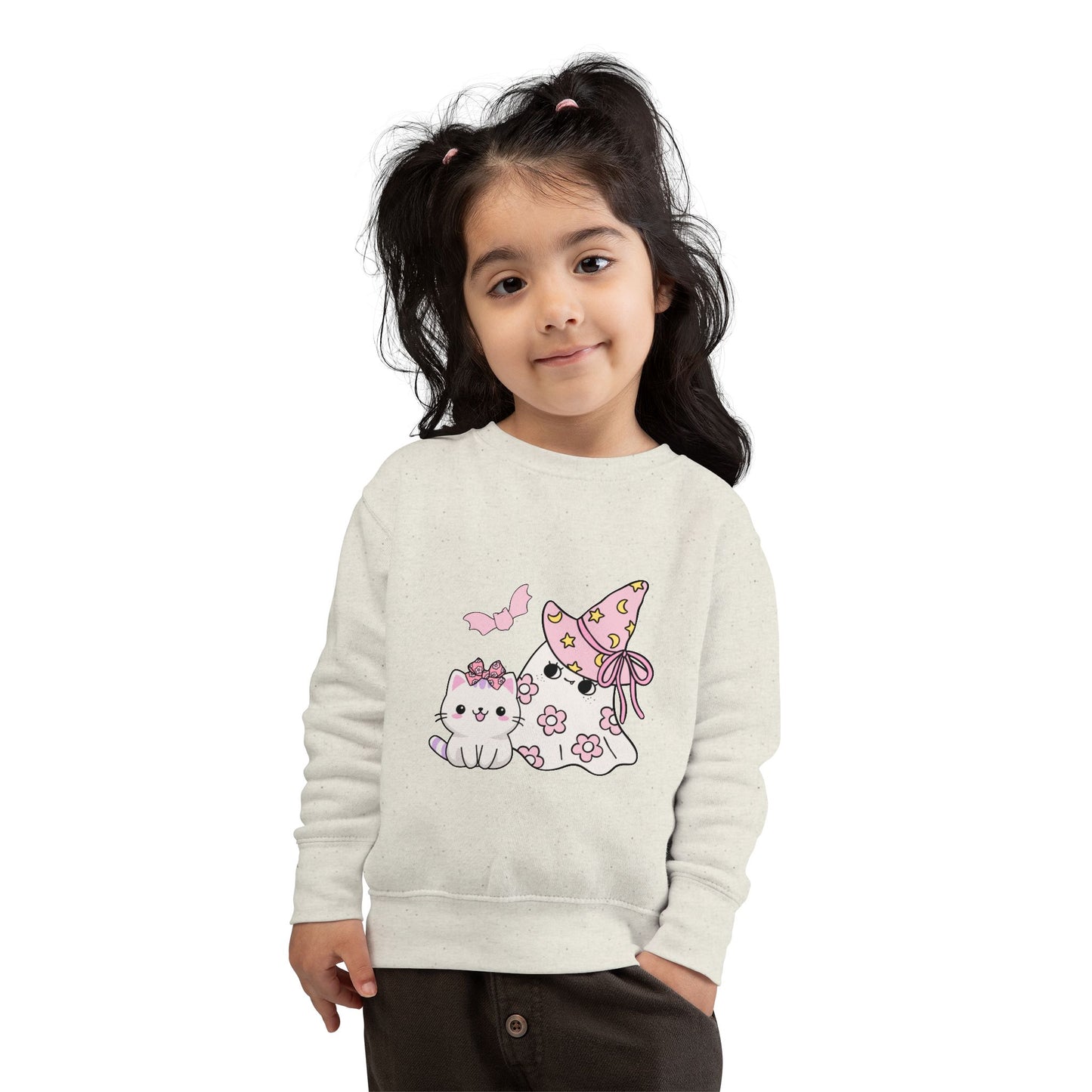 Magical Cat Toddler Sweatshirt, Cute Kids Apparel, Gift for Birthdays, Halloween, Cozy Sweater for Little Ones, Adorable Toddler Outfit