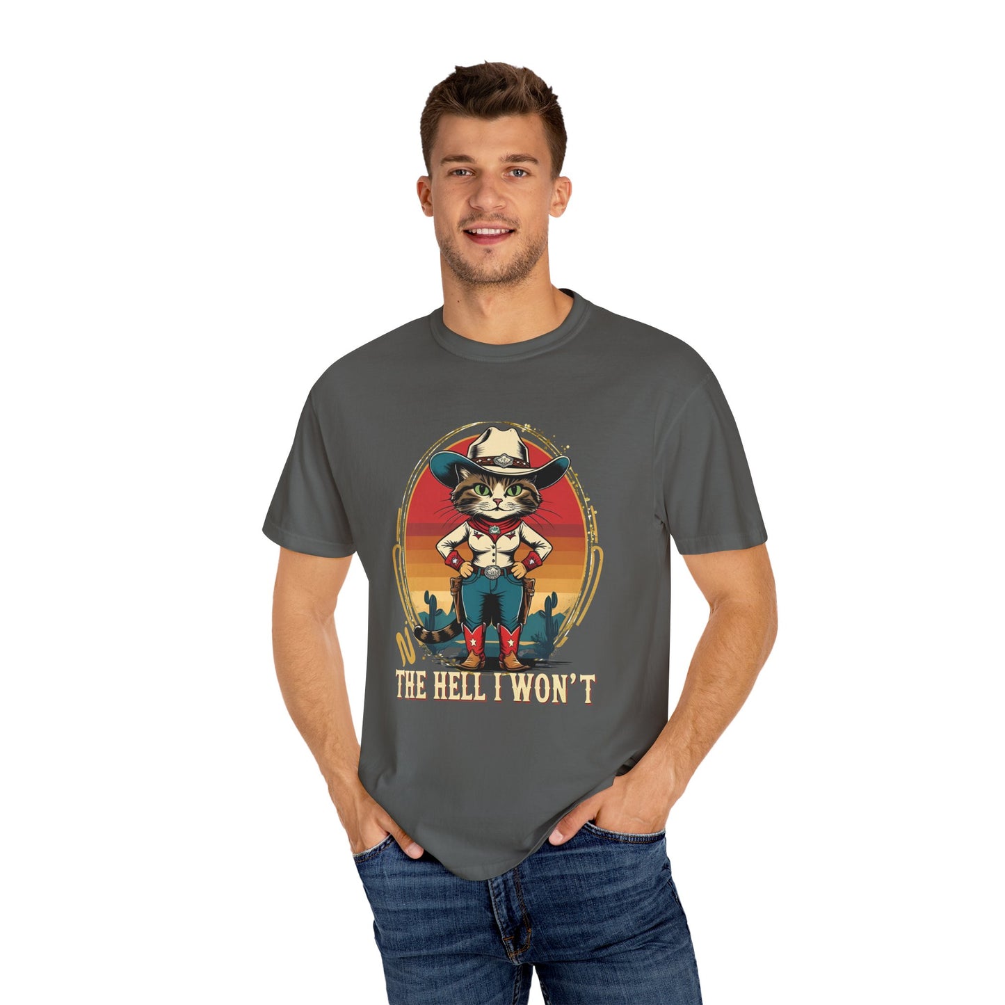 Cowboy Cat Unisex T-shirt, Fun Graphic Tee, Cat Lovers Gift, Vintage Style Shirt, Casual Wear, Gift for Animal Lovers