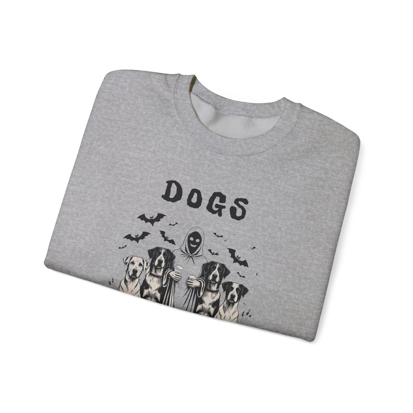 Halloween Dog Lover Crewneck Sweatshirt, Cozy Pet Lover Gift, Unisex Vintage Sweatshirt, Spooky Halloween Apparel, Funny Dog Sweatshirt