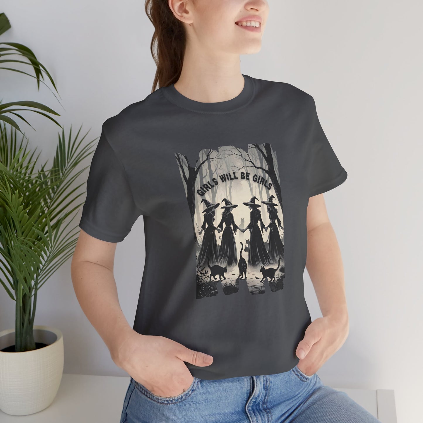 Spooky Witchy Hour Tee, Halloween Shirt, Witchy Apparel, Girls will be Girls Graphic Tee, Casual Wear, Halloween Gift