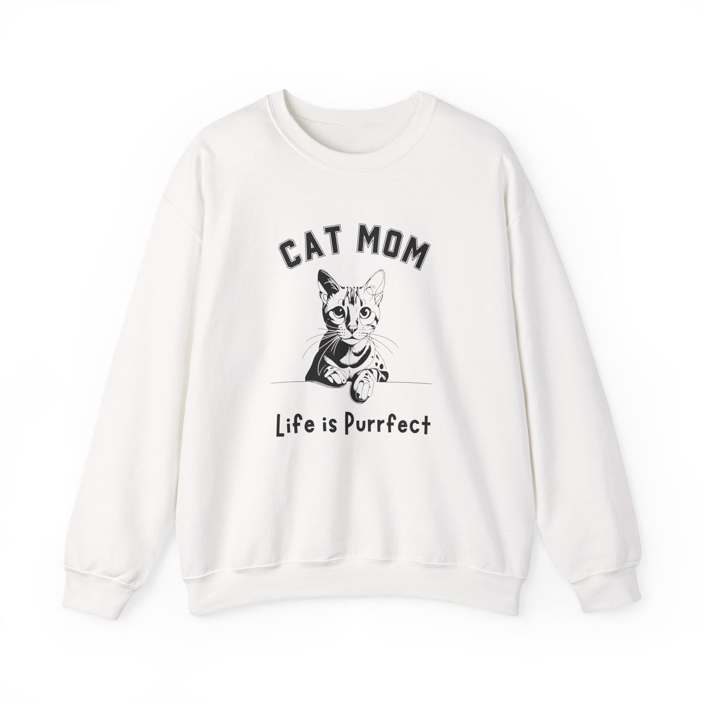 Cute Cat Mom Sweatshirt | Perfect for Cat Lovers, Birthday Gift, Cozy Lounge Wear