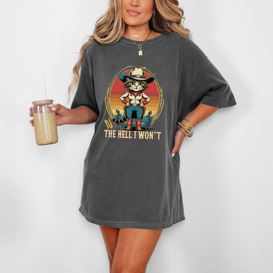 Cowboy Cat Unisex T-shirt, Fun Graphic Tee, Cat Lovers Gift, Vintage Style Shirt, Casual Wear, Gift for Animal Lovers