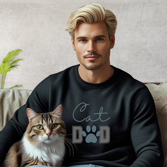 Cat Dad Unisex Heavy Blend Crewneck Sweatshirt, Perfect Gift for Cat Lovers, Cozy Sweatshirt for Father's Day, Pet Dad Apparel, Men's [...]