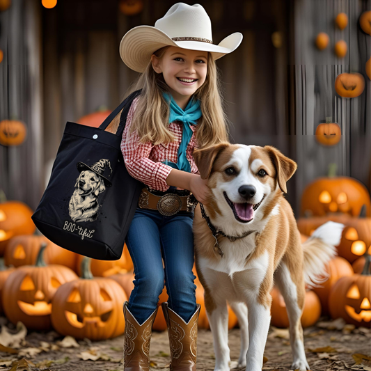 Halloween Dog Tote Bag, Dog Lover Gift, Eco-Friendly Bag, Trick or Treat Bag, Pet Lover Tote, Multipurpose Canvas Bag, Spooky Pet Design