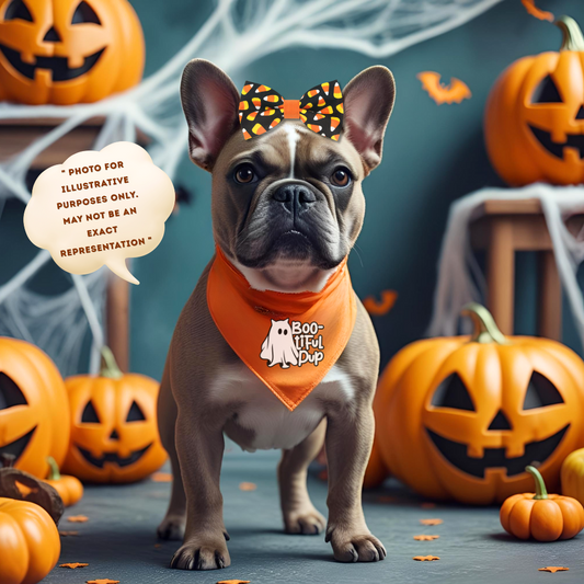 Adorable Pet Bandana Collar for Halloween, Boo-tiful Pup Design, Dog Accessories for Fall, Perfect for Pet Gifts, Cute Pet Costumes