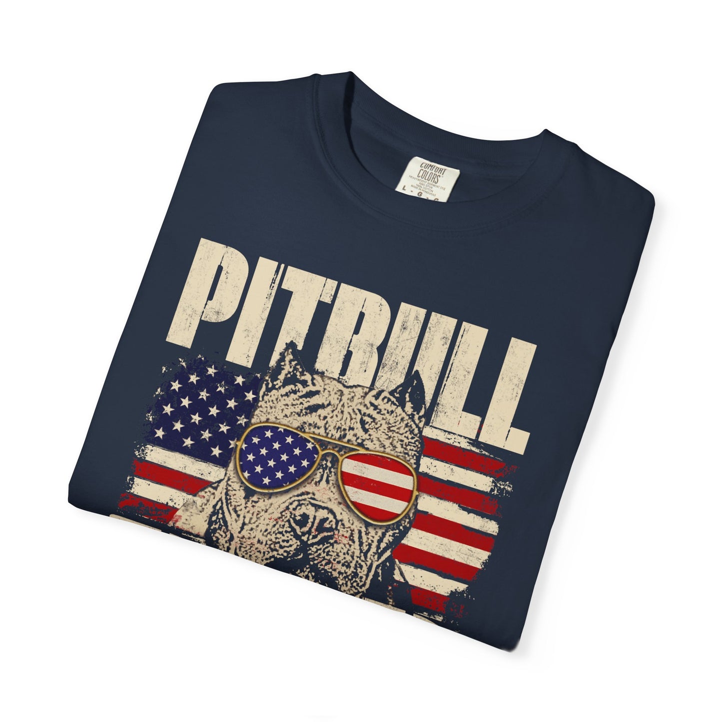 Patriotic Pitbull Dad T-Shirt - Comfortable Unisex Tee for Dog Lovers, Father's Day Gift, American Pride Apparel, Casual Wear