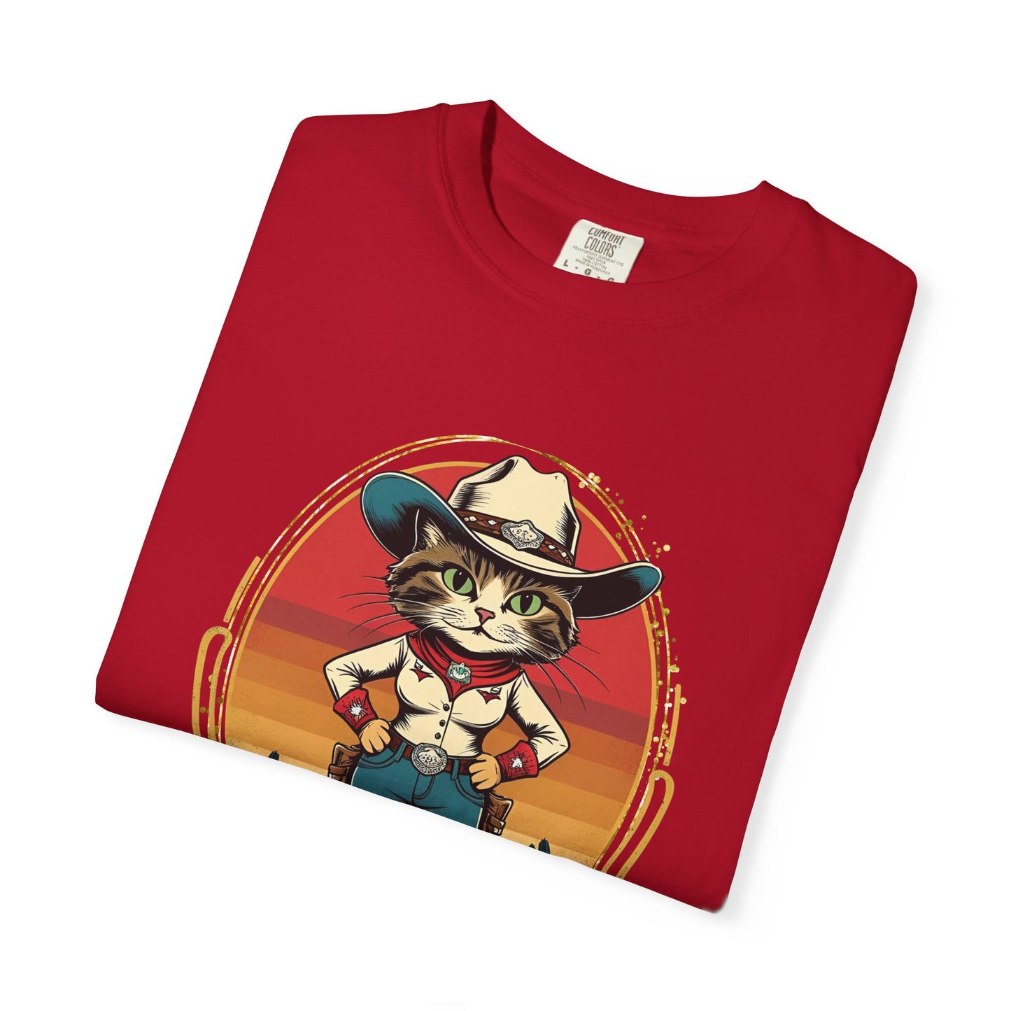Cowboy Cat Unisex T-shirt, Fun Graphic Tee, Cat Lovers Gift, Vintage Style Shirt, Casual Wear, Gift for Animal Lovers