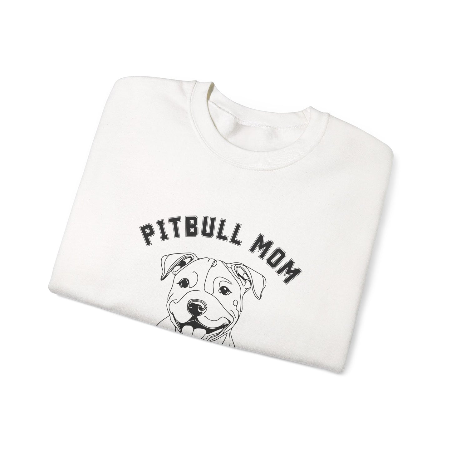 Proud Pitbull Mama Sweatshirt, Dog Lover Gift, Cozy Crewneck, Pet Parent Style, Animal Rescue Support, Perfect for Dog Moms