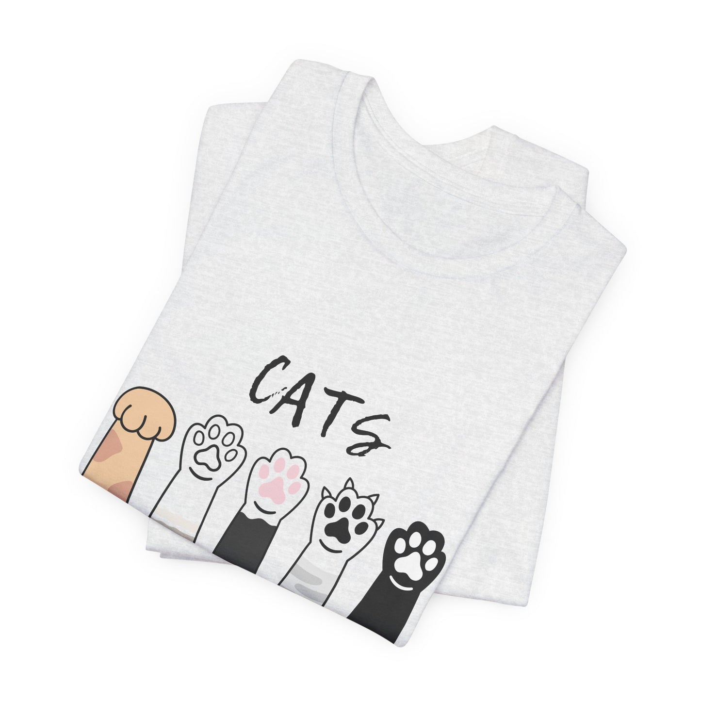Funny Cat Lovers Tee - 'Cats Because People Suck' - Gift for Pet Owners, Cat Mom Shirt, Animal Lover Top, Humorous T-Shirt, Casual Wear