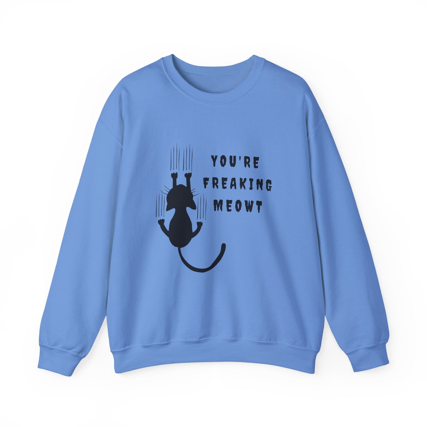 Cat Lover's Crewneck Sweatshirt, You're Freaking Meow Gift, Funny Pet Owner Apparel, Cozy Unisex Sweatshirt, Perfect for Cat Lovers, [...]