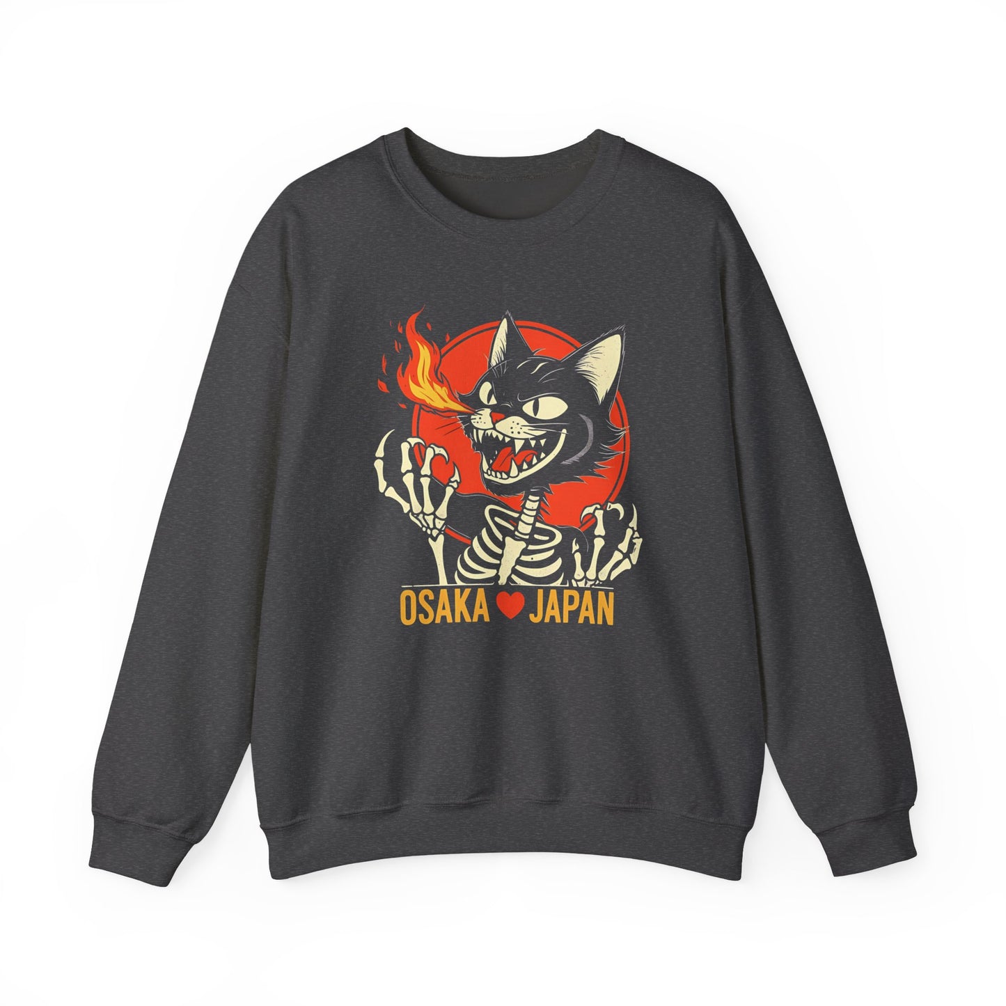 Osaka Cat Graphic Crewneck Sweatshirt, Funny Sweatshirt, Unisex, Halloween Apparel, Gift for Cat Lovers, Streetwear